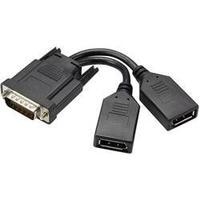 DMS-59 / DisplayPort Y cable [1x DMS-59 plug - 2x DisplayPort socket] 0.18 m Black Renkforce