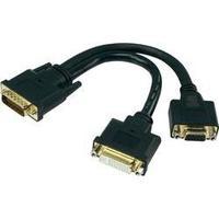 DMS-59 / DVI / VGA Y cable [1x DMS-59 plug - 1x DVI socket 29-pin, VGA socket] 0.20 m Black Renkforce