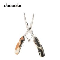 Docooler Stainless Steel Multifunctional Fishing Lure Pliers Fishing Hook Remover Serrated Tackle Braid Cutter with Carrying Case Sheath