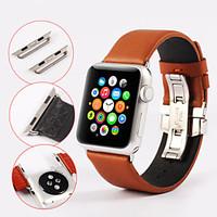 double buckle multicolor fashion genuine leather watchband for apple i ...