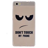 dont touch my cell phone pattern tpu phone case for huawei p8 lite
