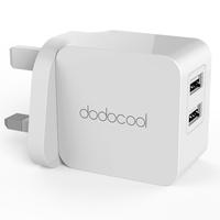 dodocool 17W 3.4A Dual USB Wall Charger Portable Travel Power Adapter for iPhone / iPad / Android Smartphone Tablet Portable Device UK Plug White