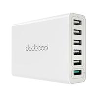 dodocool 58W 6-Port USB Desktop Charging Station Wall Charger Power Adapter with Quick Charge 3.0 1.5m Detachable AC Power Cord for USB-powered Device