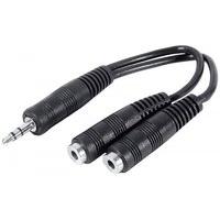 double stereo adapter 35 mm jack 15 cm