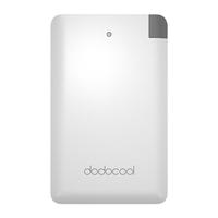 dodocool MFi Certified Ultra Thin 2500mAh Portable Charger Backup External Battery Pack Power Bank with Built-in Micro USB Cable and Lightning Adapter