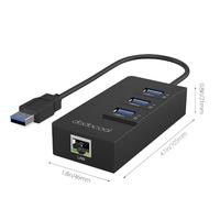 dodocool 3 port usb30 hub with rj45 gigabit ethernet lan wired network ...