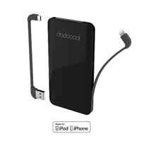 dodocool MFi Certified Ultra Slim 5000 mAh 2-Port Power Bank Portable Charger Backup External Battery Pack with 40 cm Micro-USB Charging Cable Detacha