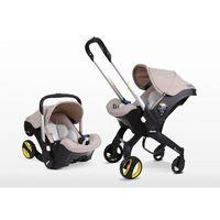 Doona Infant Car Seat Stroller-Dune + Raincover & Snap-on Storage