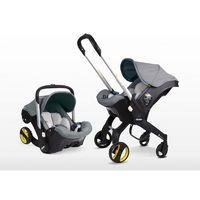 Doona Infant Car Seat Stroller-Storm + Raincover & Snap-on Storage