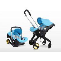 Doona Infant Car Seat Stroller-Sky + Raincover & Snap-on Storage