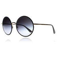 Dolce and Gabbana 2155 Sunglasses Matte Black / Gold 12968G
