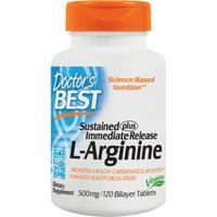 Doctor\'s Best Sustained plus Immediate Release L-Arginine 120 Bilayer Tablets