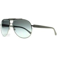 Dolce and Gabbana 2119 Over Molded Rubber Sunglasses Gunmetal 1186T3 Polariserade