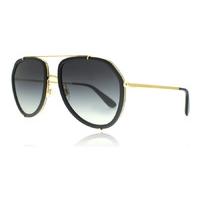Dolce and Gabbana 2161 Sunglasses Black Gold 02 / 8G 55mm