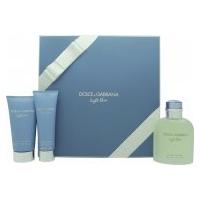 dolce gabbana light blue gift set 125ml edt spray 75ml aftershave balm ...