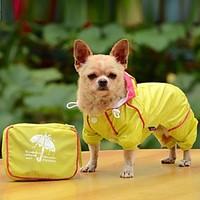 Dog Rain Coat Red Yellow Blue Dog Clothes Summer Spring/Fall Solid Waterproof