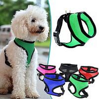 dog harness adjustableretractable breathable solid red black green blu ...