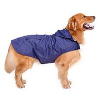 Dog Rain Coat Dog Clothes Summer Spring/Fall Solid Waterproof Windproof Dark Blue Red