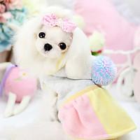 Dog Hoodie Yellow / Blue / Pink Dog Clothes Winter Fashion