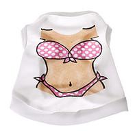 Dog Shirt / T-Shirt White Dog Clothes Summer Cartoon