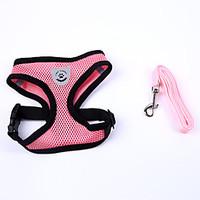 Dog Harness Adjustable/Retractable / Handmade / Soft Solid Red / Black / Blue / Pink Nylon