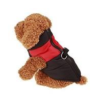 Dog Coat Vest Red Green Blue Pink Dog Clothes Winter Spring/Fall Solid Keep Warm