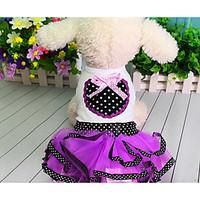 Dog Dress Dog Clothes Summer Princess Cute Fashion Casual/Daily Purple