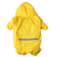 Dog Rain Coat Dog Clothes Sports Waterproof Solid Yellow Red Camouflage Color