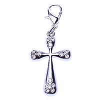 dog tags rhinestone decorated water drop cross style collar charm for  ...