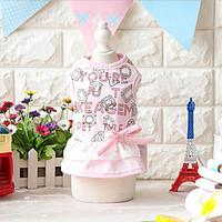 dog dress dog clothes casualdaily fashion bowknot blushing pink yellow