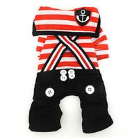 Dog Costume / Clothes/Jumpsuit Red / Black Dog Clothes Winter / Spring/Fall Sailor Cute / Cosplay