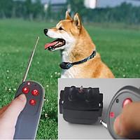 Dog Bark Collar Dog Training Collars Anti Bark Remote Control Electronic/Electric Shock/Vibration Solid Black Nylon
