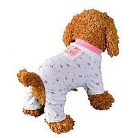 Dog Clothes/Jumpsuit Pajamas Dog Clothes Cute Casual/Daily Fruit Blushing Pink