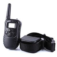 Dog Training Collar Dog Bark Collar Anti Bark 300M Remote Control Shock/Vibration Electronic LCD Display Black