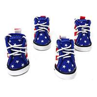 dog shoes boots cute fashion sports color block blue