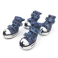 dog shoes boots sports fashion plaidcheck cotton pu leather