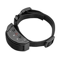 Dog Bark Collar Anti Bark Adjustable/Retractable Electronic/Electric Shock/Vibration Solid Black Nylon