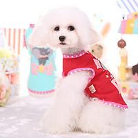 Dog Vest Dog Clothes Cute Cartoon Blue Red