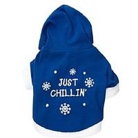 Dog Hoodie Blue Dog Clothes Spring/Fall Snowflake Fashion