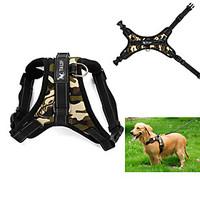 Dog Harness Adjustable/Retractable / Vest Camouflage / Leopard Red / Black / Multicolor Fabric