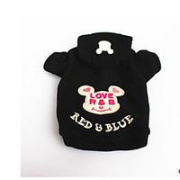 Dog Coat Dog Clothes Cute Casual/Daily Cartoon Black