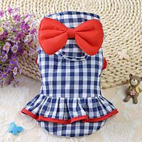 Dog Hoodie Dog Clothes Casual/Daily Fashion Plaid/Check Ruby Gray