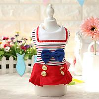 dog dress dog clothes casualdaily fashion bowknot blue ruby