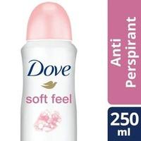 Dove Soft feel Aerosol Anti-Perspirant Deodorant 250ml