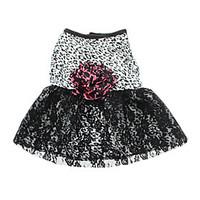 Dog Dress Black Dog Clothes Summer Leopard