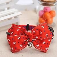Dog Collar Adjustable/Retractable / With Bell Red Nylon