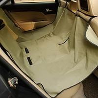 Dog Car Seat Cover Pet Baskets Solid Portable Foldable Green Beige Black