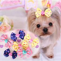 Dog Hair Accessories Dog Clothes Cute Casual/Daily Bowknot Blushing Pink Yellow Dark Blue