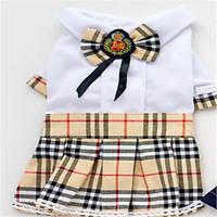 Dog Dress Dog Clothes Spring/Fall Plaid/Check Casual/Daily