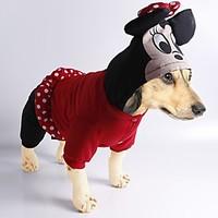 Dog Costume Coat Clothes/Jumpsuit Dog Clothes Cute Fashion Casual/Daily Cosplay Halloween Cartoon Red Black